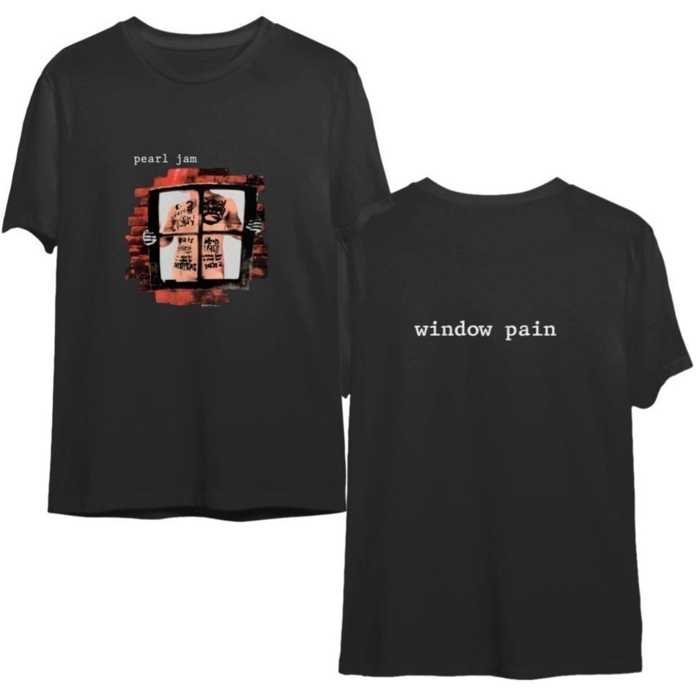 Vintage 90's Pearl Jam Window Pain Grunge Tshirt 2 Sided